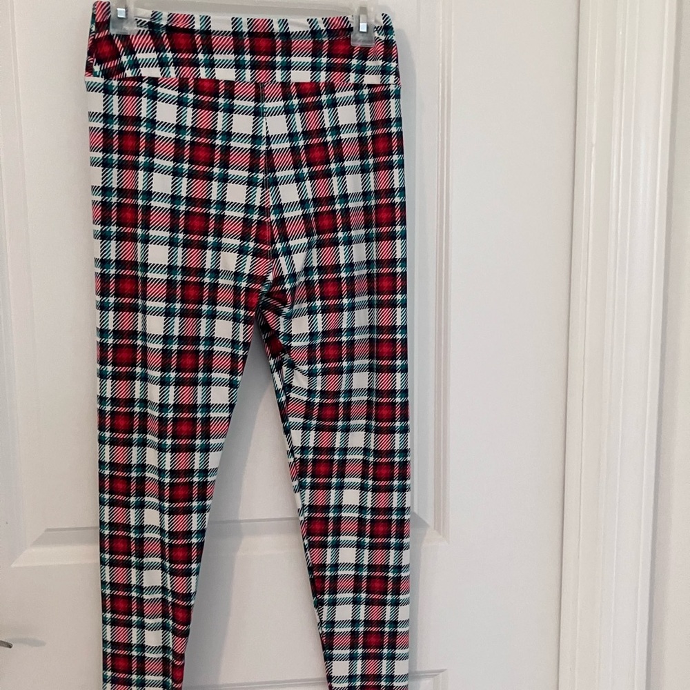 Red, Green and black Holiday Leggings